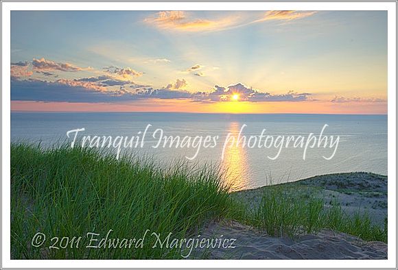 D000113 Sunset on Lake Michigan